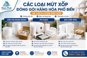 Các Loại Mút Xốp Đóng Gói Hàng Hóa Phổ Biến Và Cách Chọn